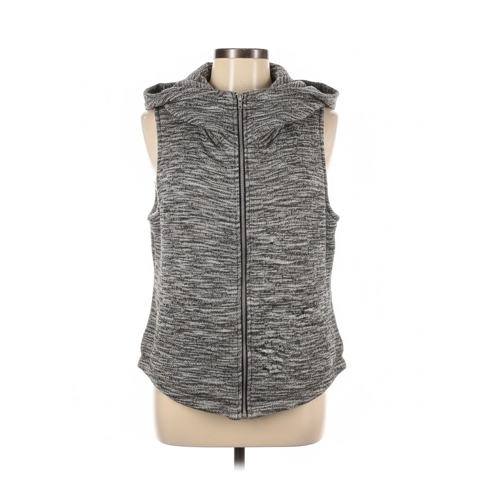 Wet Seal Black and Gray Knit Vest